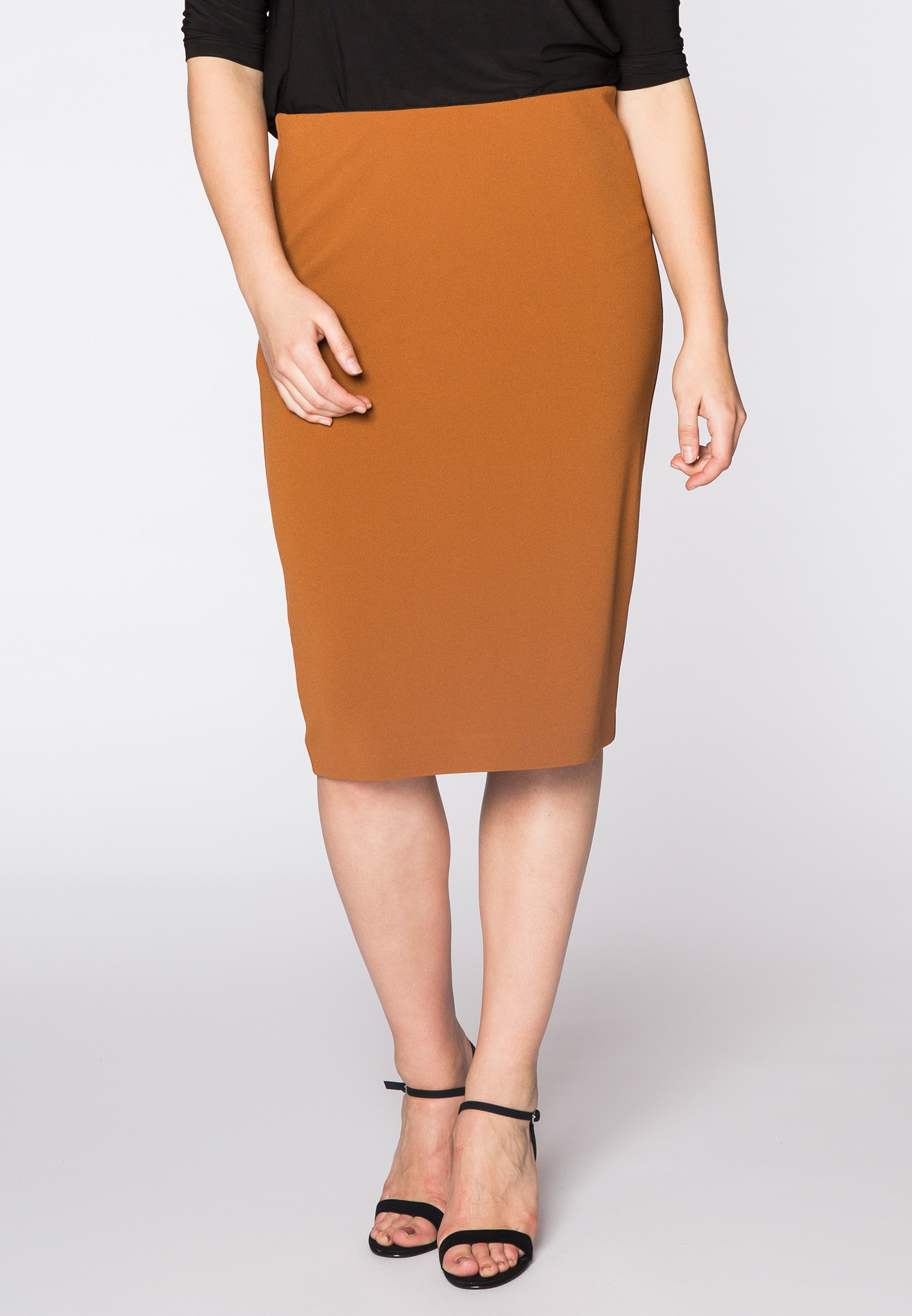 Skirt zip midback crèpe 50/52 brown
