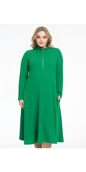 Yoek | Pulloverkleid mit Reißverschluss RIB
