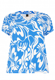 Shirt V-neck MAJOLICA - light blue