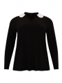 Shirt with pearl collar DOLCE - black 