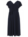Dress Frilled V-neck DOLCE - black blue