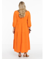 Dress puff sleeve DOLCE - black orange 