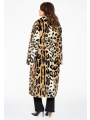 Coat faux fur LEOPARD - brown