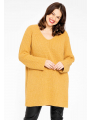Pullover with rib - black yellow brown
