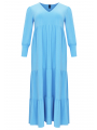 Dress frilled long DOLCE - light blue