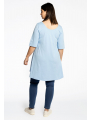 Tunic wide bottom COTTON - white black blue light blue red pink