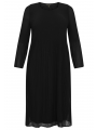 Dress irregular pleats - black 