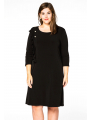 Dress buttoned frill DOLCE - black 