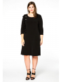Dress buttoned frill DOLCE - black 