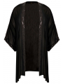 Kimono sequins trim - black 