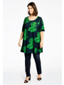 Tunic wide bottom LEAVES - blue