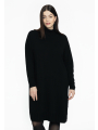 Dress high neck knitted - black 