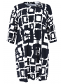 Tunic wide straight ABSTRACT - blue