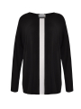 Pullover stripe wide - black 