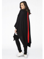 Poncho knitted - red 