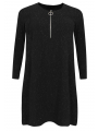Dress lurex with zipper RIB - black 