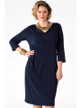 Dress pleated waist - blue